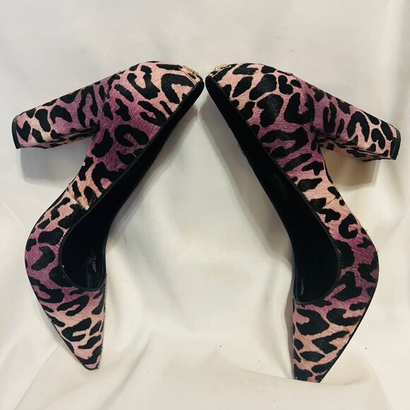 Guess Abagail Y2 Dark Purple/Black Real Calf Fur Animal Print Hide-Leather-Sz. 9 - Picture 9 of 16